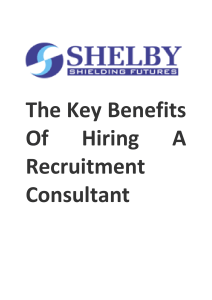 The Key Benefits Of Hiring A Recruitment Consultant
