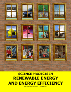 SCIENCE PROJECTS IN RENEWABLE ENERGY