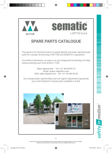 Wittur NL Spare part catalogue ed2018-1