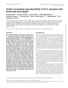 OneD: Increasing reproducibility of Hi-ac samples with abnormal karyotype