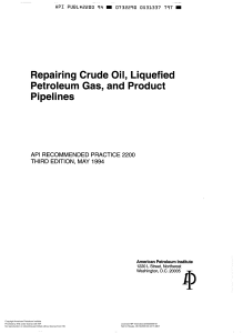 API 2200 - Repairing crude oil, liquefied petroleum gas, and product pipelines