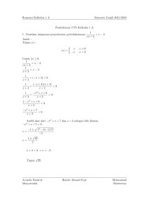 Pembahasan UTS KALKULUS 1