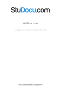 vital signs notes