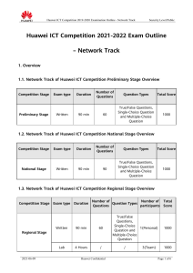 Huawei-ICT-Competition-2021-2022-Exam-Outline-Network-Track