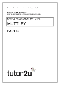 BTEC Unit 2 AdSam Muttley Part B
