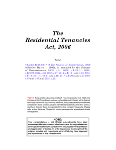 Residential Tenancy Act, 2006 