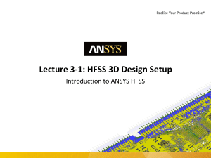 ANSYS HFSS L03 1 Boundary conditiosn