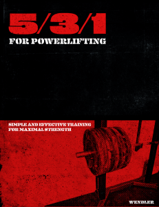5 3 1 for Powerlifting - Jim Wendler