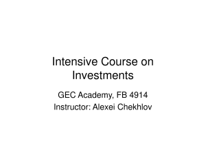 Intensive Course on Investments -- Chapter 5 (1)