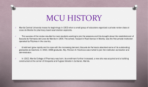 MCU-History