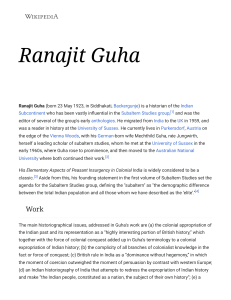 Ranajit Guha - Wikipedia