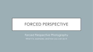 Forced perspective photography