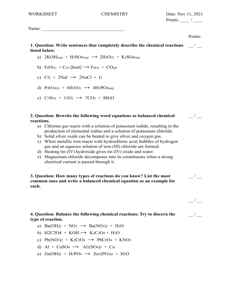 basics-of-chemical-reactions