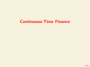 ContinuousTimeFinance