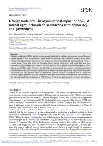 a-tough-trade-off-the-asymmetrical-impact-of-populist-radical-right-inclusion-on-satisfaction-with-democracy-and-government