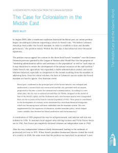 The Case for Colonialism in the middle east