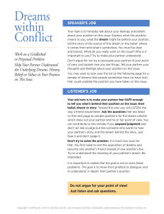 Dreams Within Conflict (Gottman Couples Counselling) 