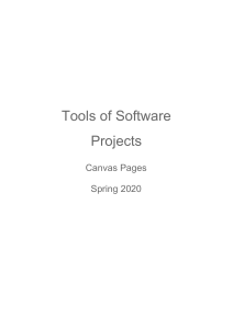 Tools of Software Projects Pages