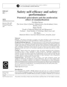 1. Safety self-efficacy
