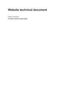 Website technical document