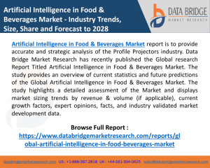 Artificial Intelligence in Food & Beverages Market 2021 | Development Status ,Present Scenario and Growth Prospects 2028