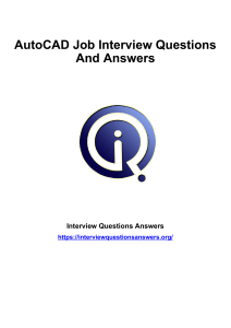53 AutoCAD Interview Questions Answers Guide