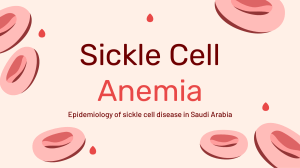 Sickle Cell Anemia in Saudi Arabia