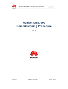 Huawei DBS3900 Commissioning Procedure H