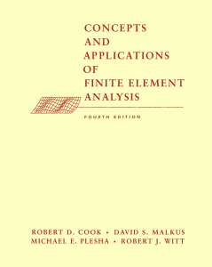 Concepts and Applications of Finite Element Analysis - Cook Malkus