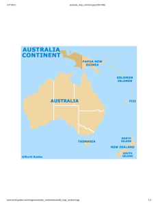 australia map continent