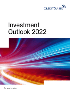 Credit Suisse Investment Outlook for 2022