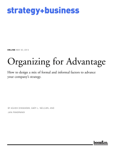 Organizing For Advantage