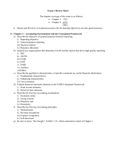 Exam #1 Review Sheet