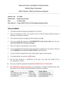 Take-Home Assignment (Mid-Term) Question Paper 202021S2