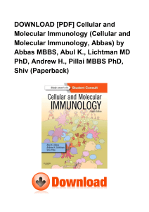 [EBOOK]*Cellular And Molecular Immunology Cellular And Molecular Immunology Abbas by Abbas MBBS Abul K. PDF^