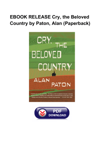 [EBOOK]*Cry The Beloved Country by Paton Alan Paperback PDF^