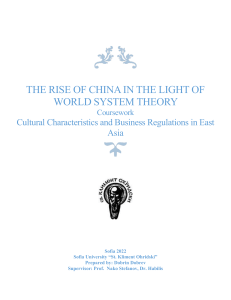 CW THE RISE OF CHINA IN LIGHT OF WORLD SYSTEM THEORY 