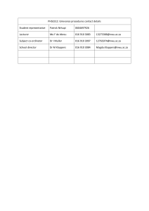 Grievance procedures contact details