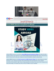 Best Consultant for MBBS Abroad in Bhopal