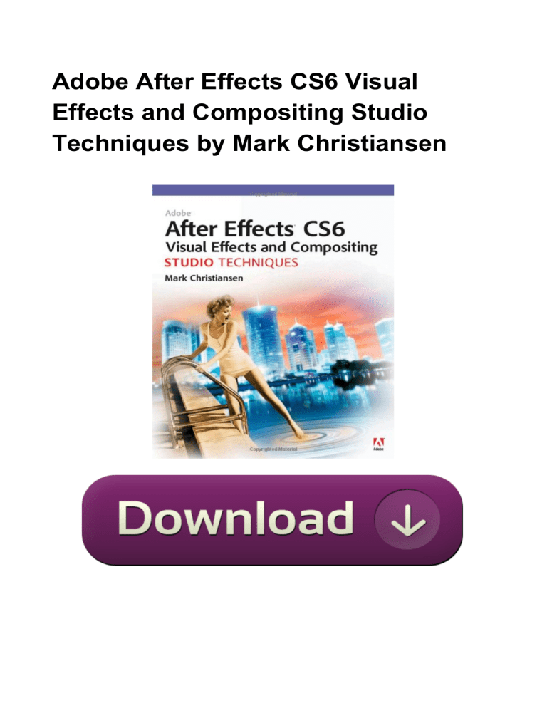 adobe after effects requirements cs6