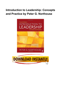 [EBOOK]*Introduction To Leadership Concepts And Practice by Peter G. Northouse PDF^