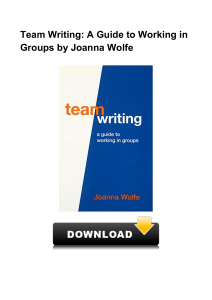 [EBOOK]*Team Writing A Guide To Working In Groups by Joanna Wolfe PDF^