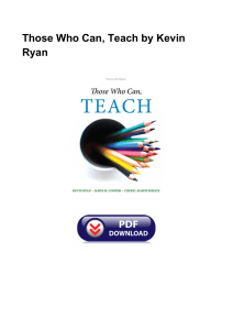 [EBOOK]*Those Who Can Teach by Kevin Ryan PDF^