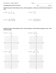 Graphing Rational Functions WITH ANSWERS