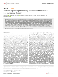 Flexible organic light emitting diodes for antimicrobial photodynamic therapy 2019 NPJ FlexibleElectronics