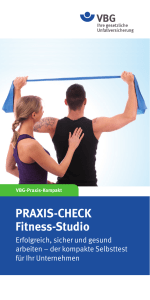 VBG Praxis Kompakt PRAXIS CHECK Fitness Studio