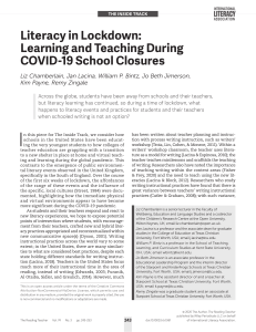 The Reading Teacher - 2020 - Chamberlain - Literacy in Lockdown  Learning and Teaching During COVID‐19 School Closures