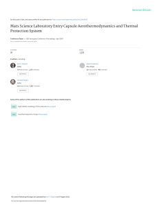 Mars Science Laboratory Entry Capsule Aerothermody