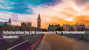 Scholarships by UK Universities for International Students