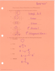 Functional Group Identification WS Key